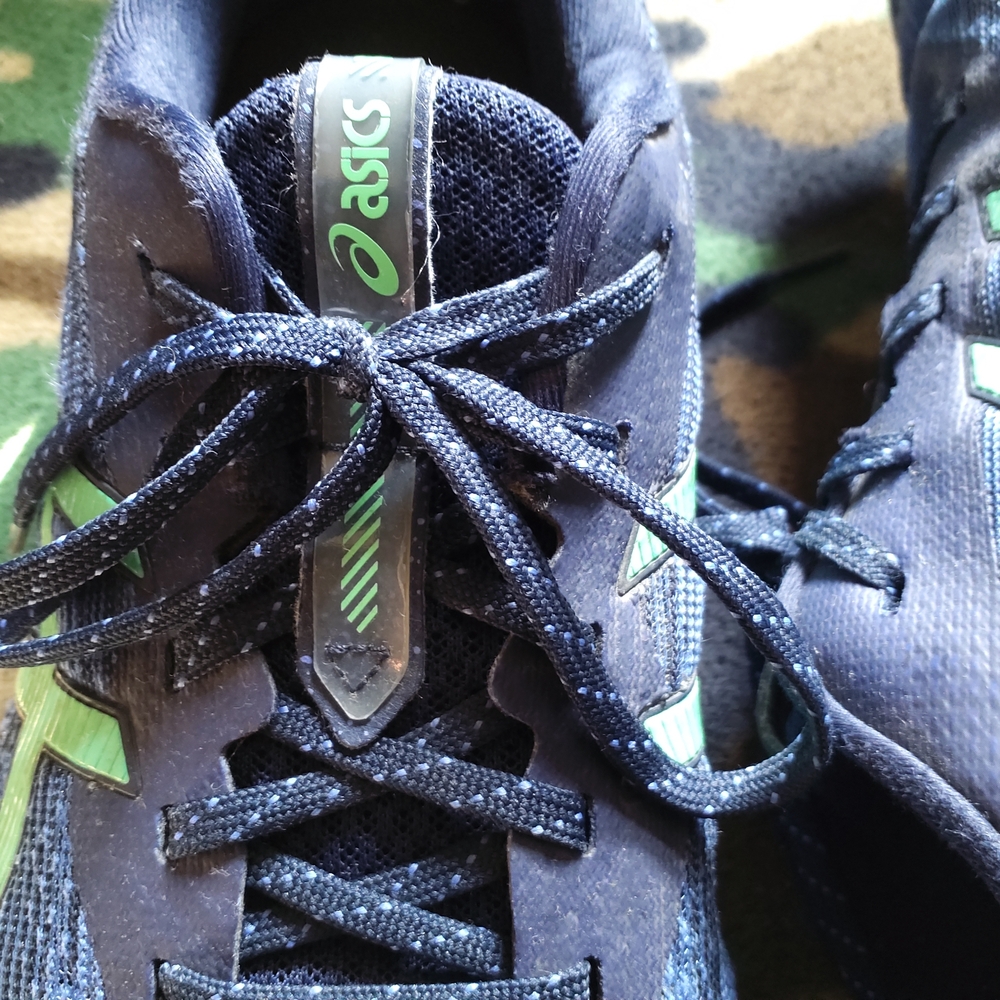 Asics Blue and Green Athletic Shoes - Picture 3 of 6